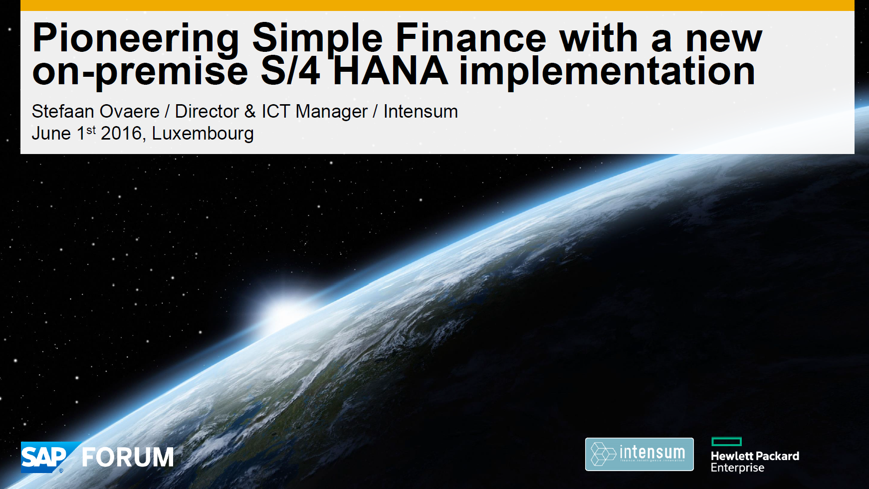 PIONEERING S/4 HANA 4 FINANCE WITH HPE